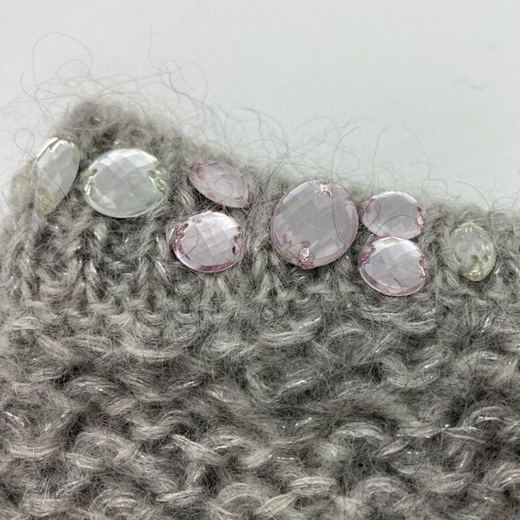 Vintage Lara Knit Kid Mohair Crystals Embellished Sweater M - Picture 9 of 12